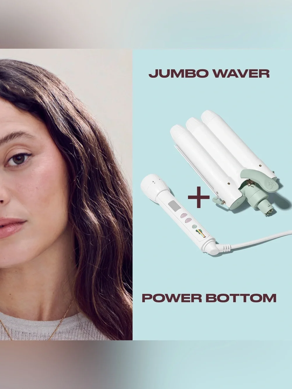 Mane 1.25in jumbo hair waver + power bottom (NWT)
